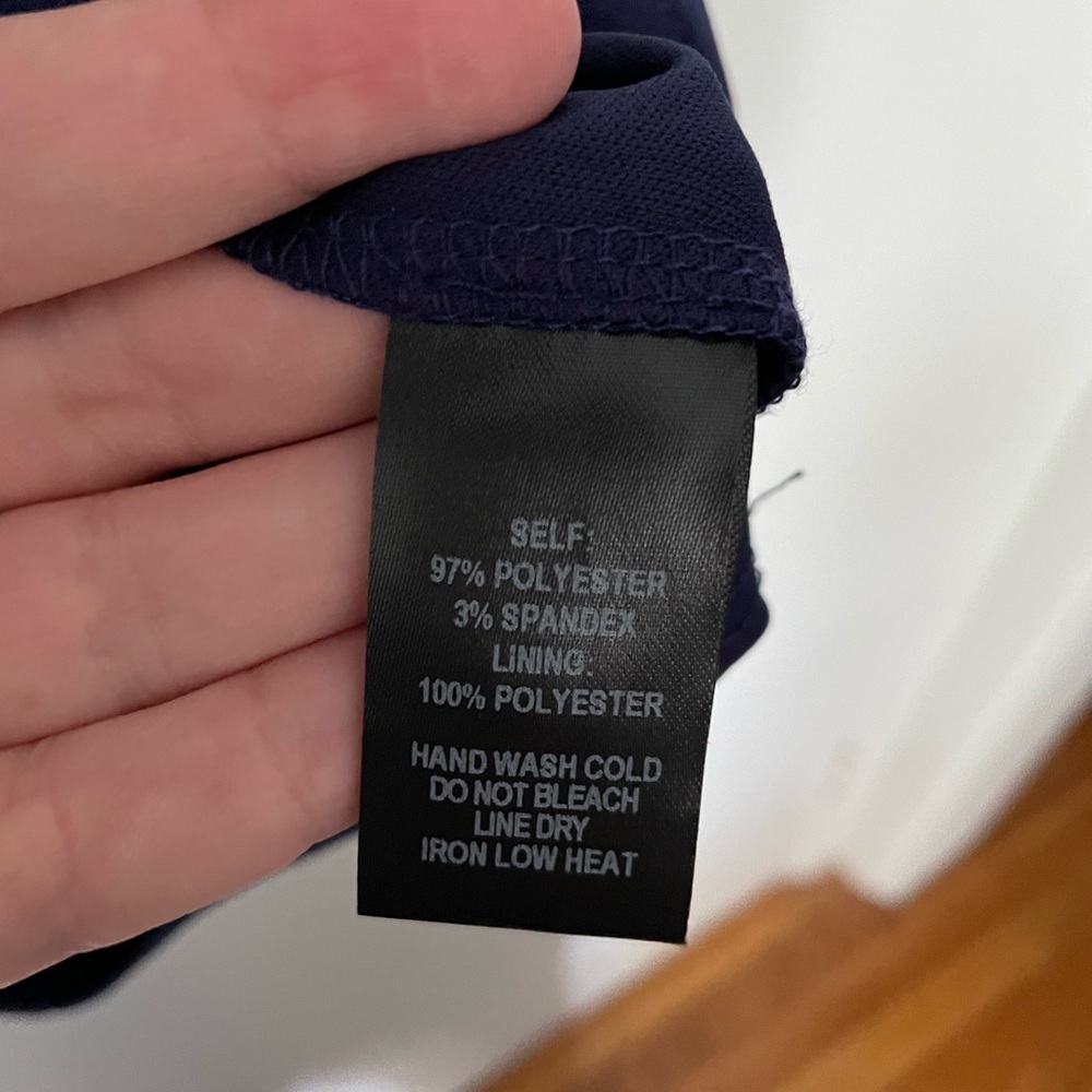 NWT Zealous Love Navy Blue Tie-Front Midi Dress - Picture 4 of 6